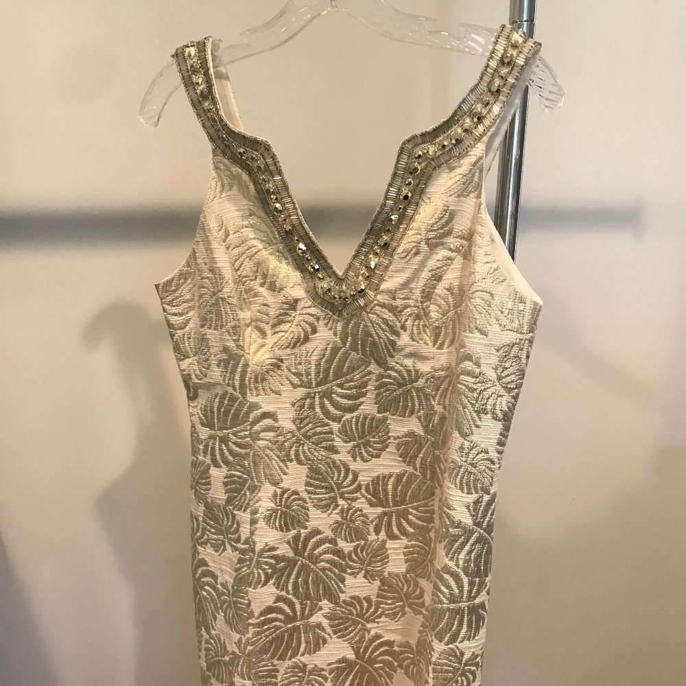 Lilly Pulitzer Gold Cocktail Dress